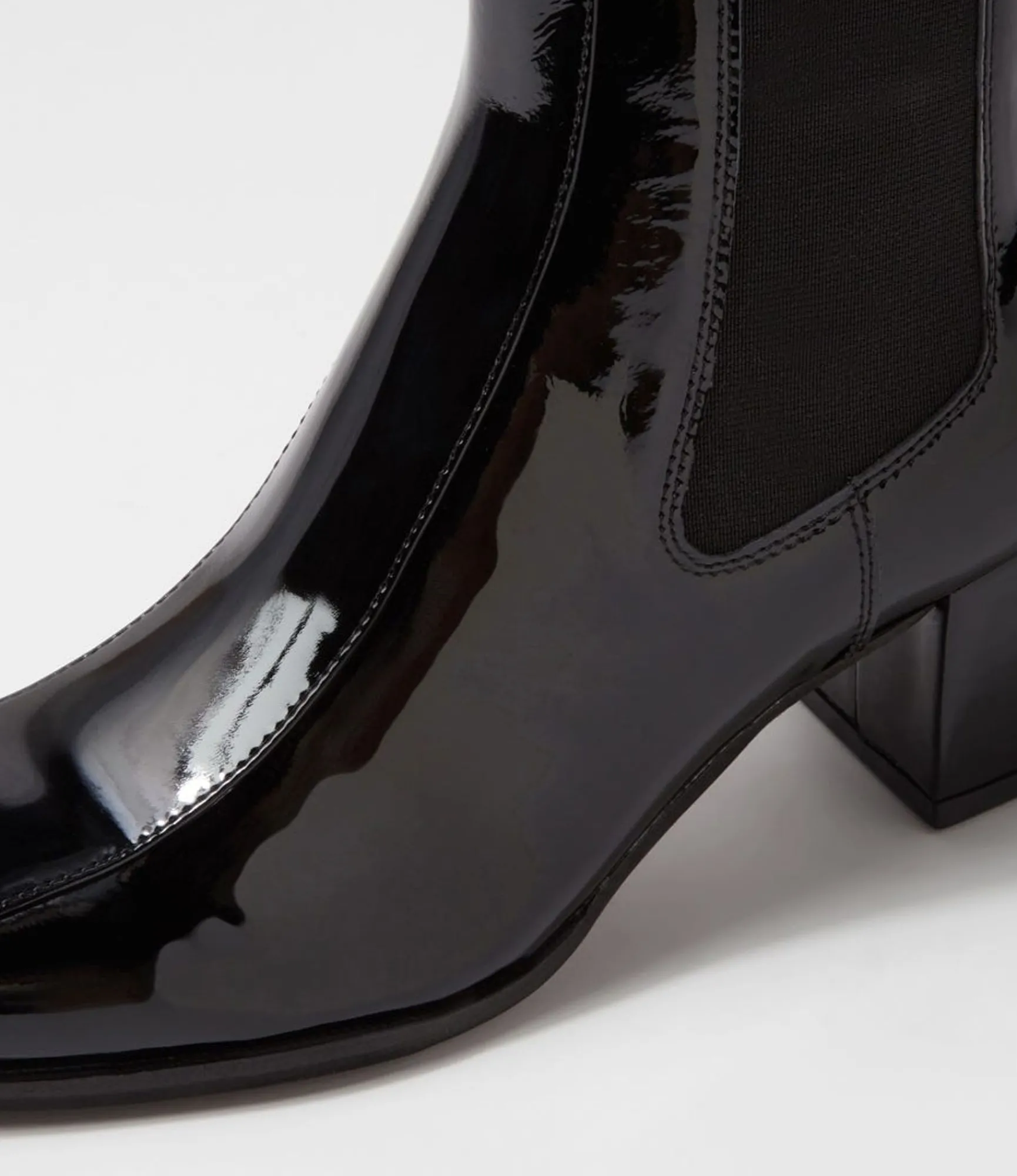 Outlet Midas Shoes Winni Black Patent Leather Chelsea Boots
