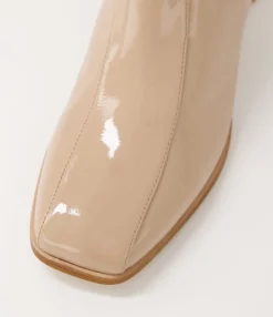 Hot Midas Shoes Winni Camel Patent Leather Chelsea Boots