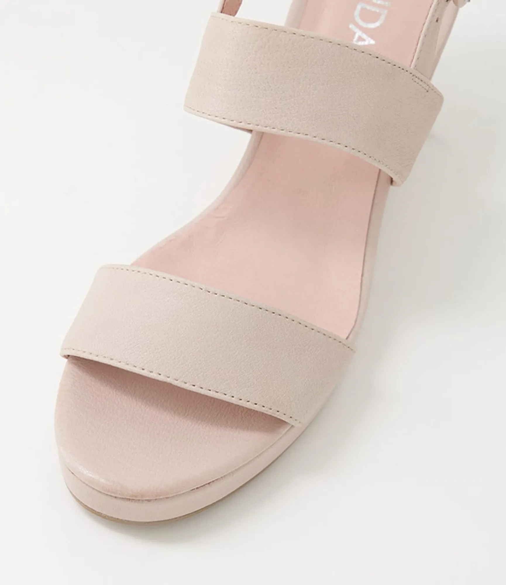 Shop Midas Shoes Wunda Dark Nude Leather Sandals