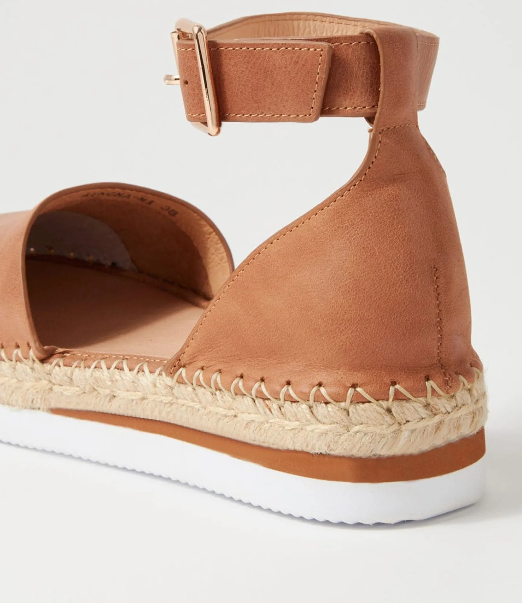 Cheap Midas Shoes Wynona Tan Leather Espadrilles