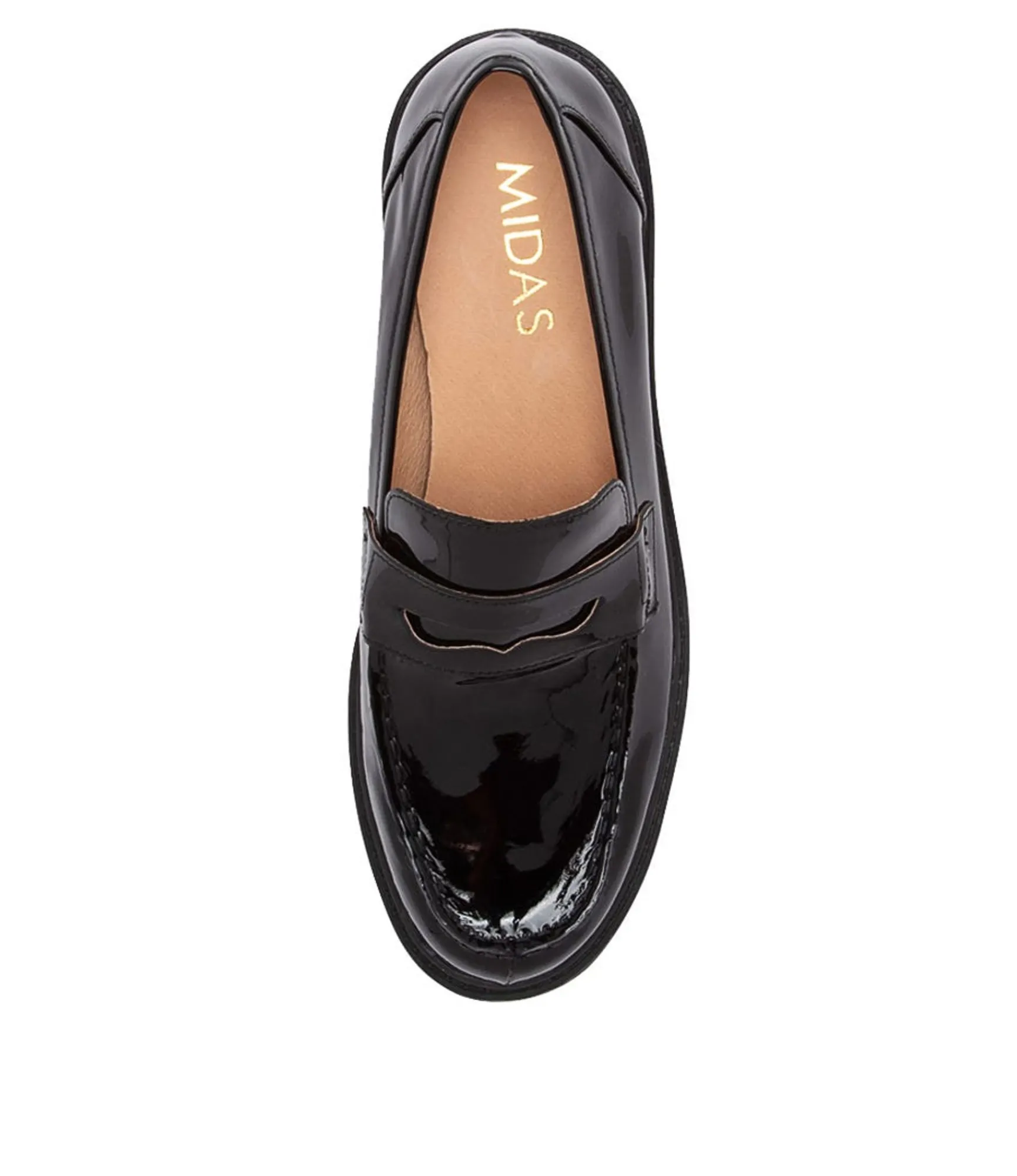 Outlet Midas Shoes Xana Black Patent Leather Heels