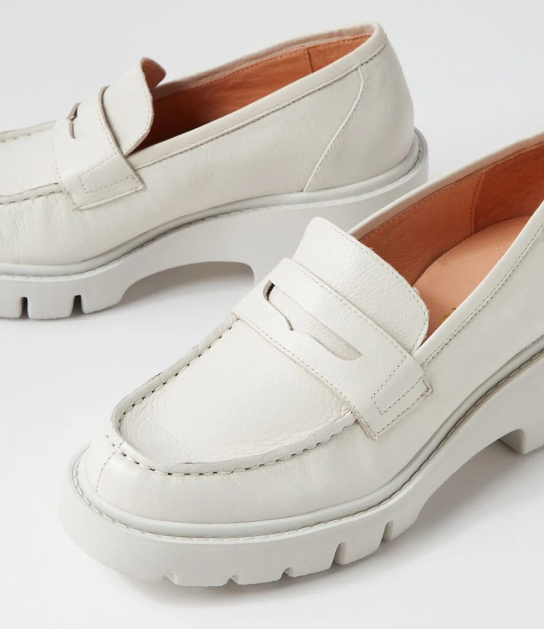 Online Midas Shoes Xana Ivory Leather Heels