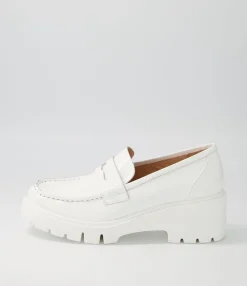 Best Midas Shoes Xana White Patent Leather Heels
