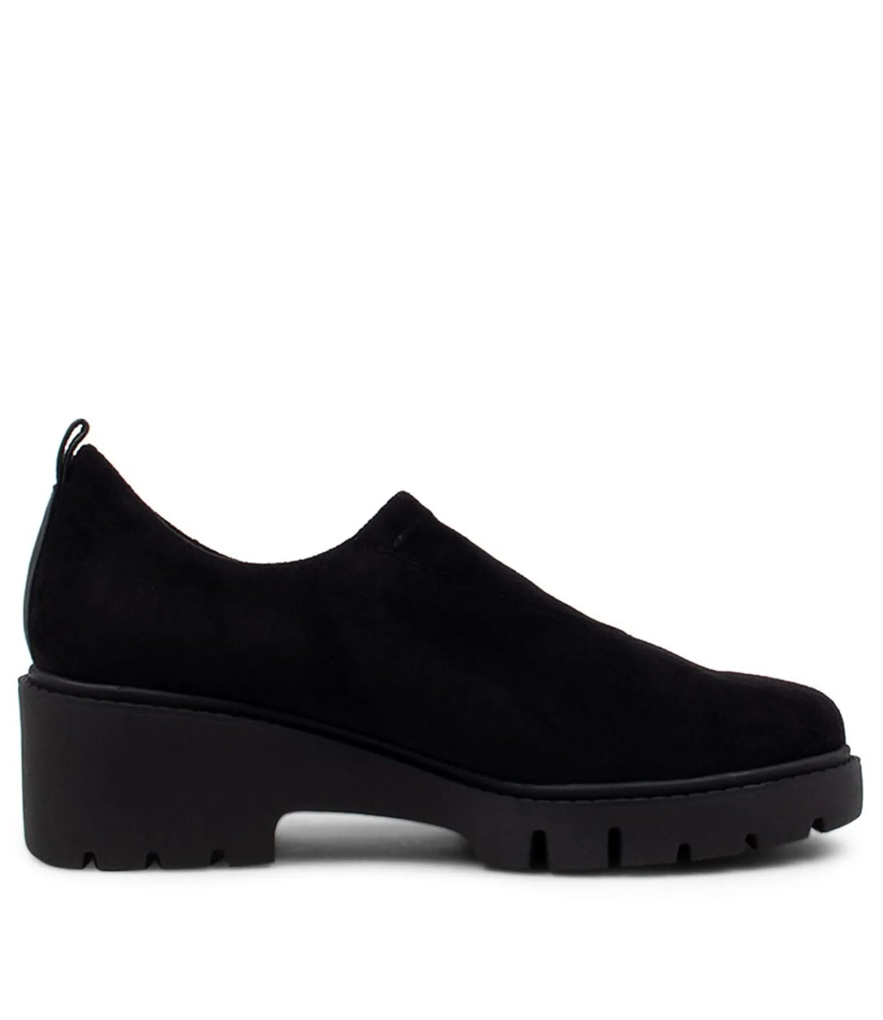 Shop Midas Shoes Xilis Black Stretch Microsuede Heels
