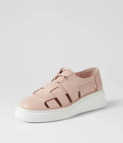 Best Midas Shoes Yaos Rose White Leather Sneakers