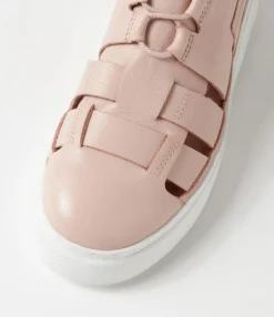 Best Midas Shoes Yaos Rose White Leather Sneakers