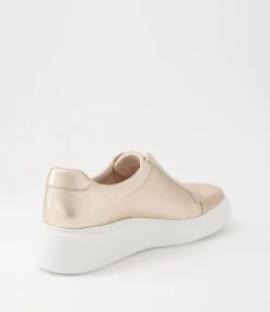 Fashion Midas Shoes Yeera Champagne White Leather Sneakers