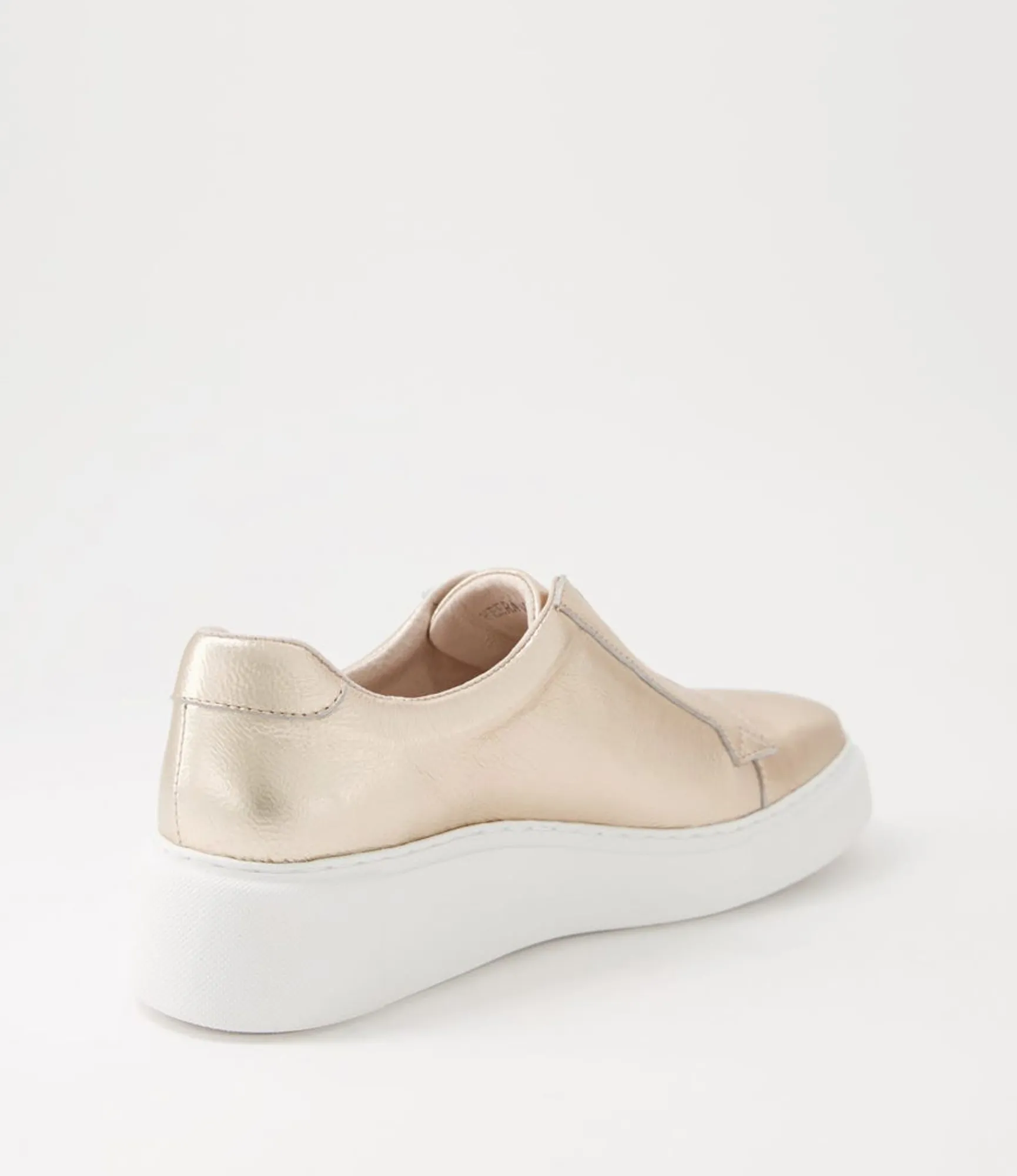 Fashion Midas Shoes Yeera Champagne White Leather Sneakers