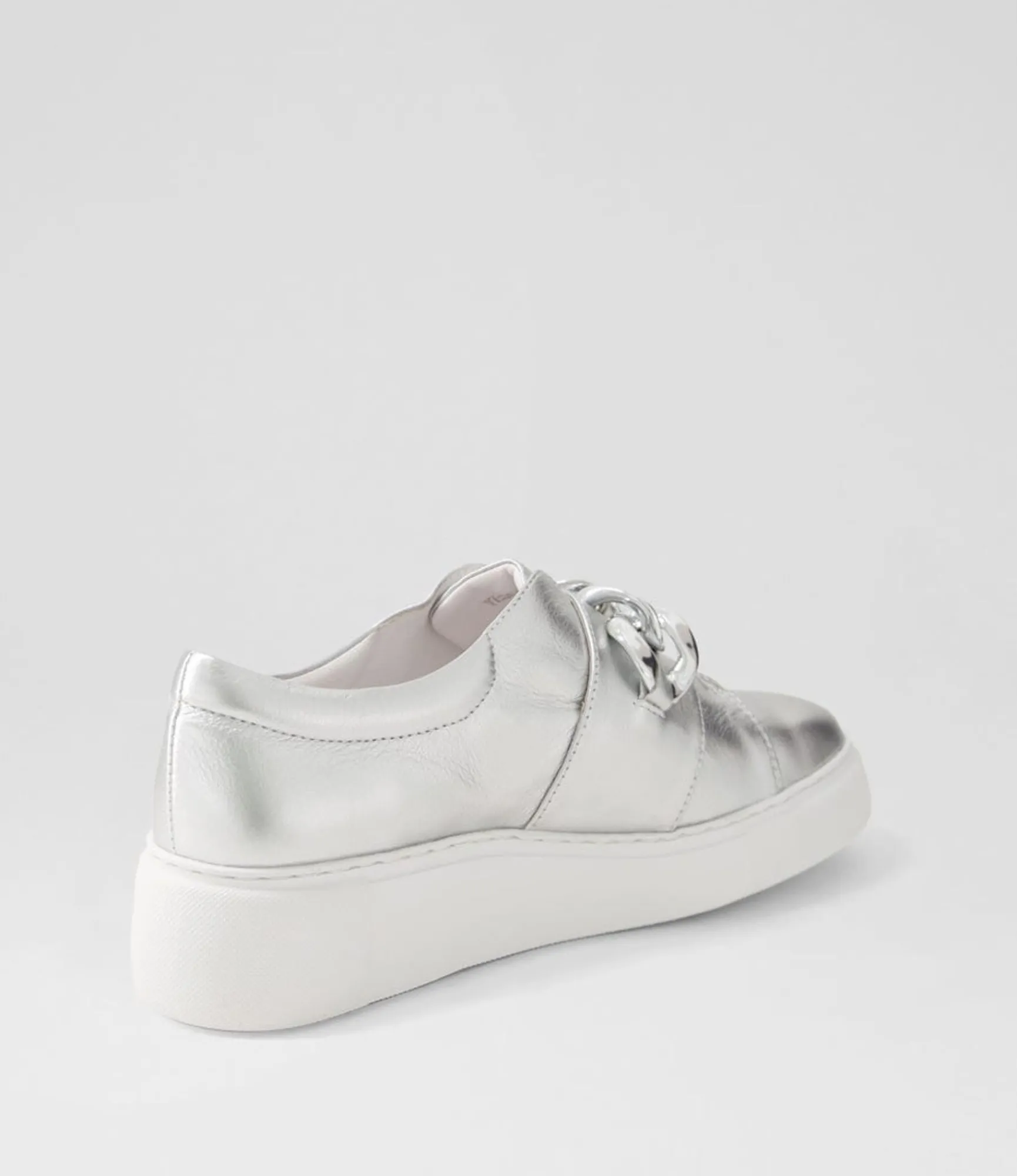 Best Sale Midas Shoes Yessa Silver White Leather Sneakers