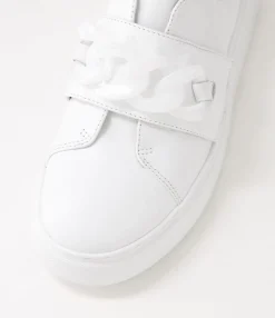 Shop Midas Shoes Yessa White Leather Sneakers