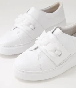 Shop Midas Shoes Yessa White Leather Sneakers