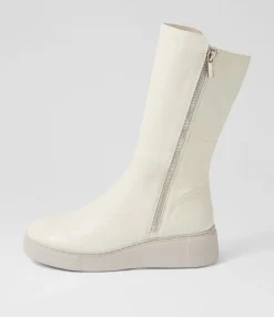 Fashion Midas Shoes Yoghie Ivory Misty Leather Calf Boots