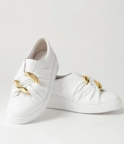 Sale Midas Shoes Yoller White Leather Sneakers