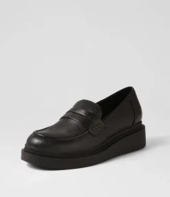 Discount Midas Shoes Zafari Black Leather Loafers