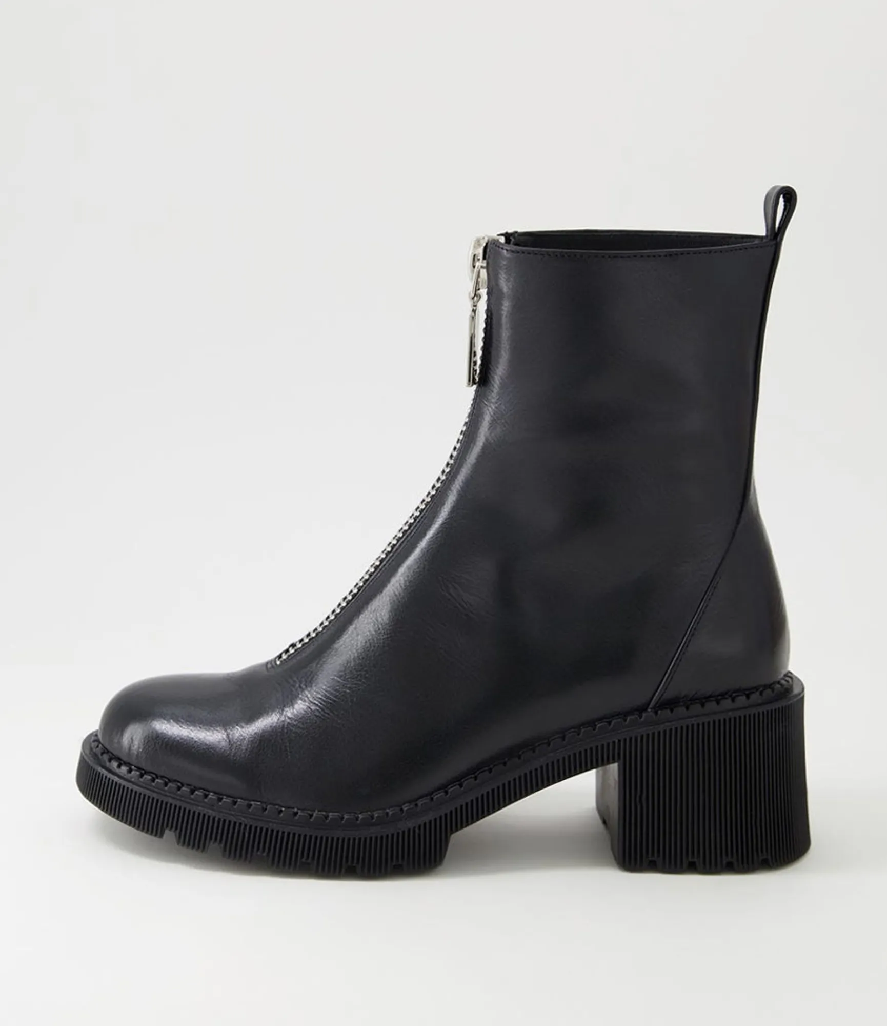 Sale Midas Shoes Zandro Black Leather Lace Up Boots