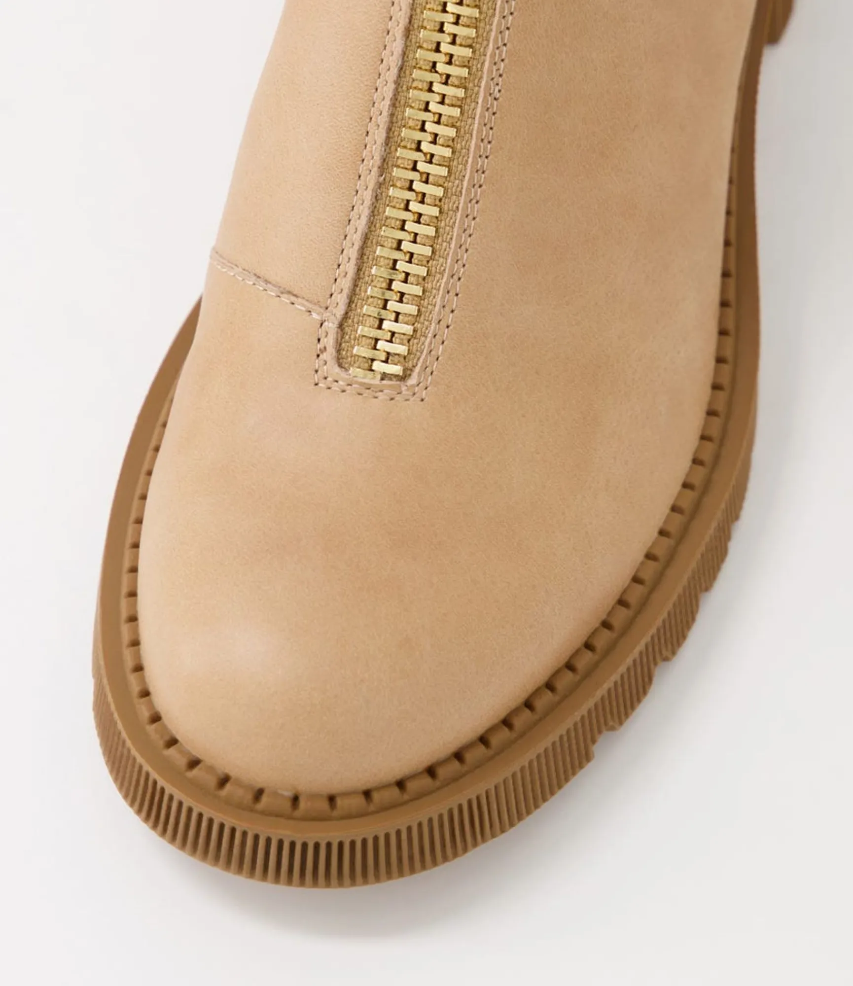 Online Midas Shoes Zandro Cappuccino Leather Lace Up Boots