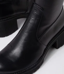 Online Midas Shoes Zarah Black Stretch Knee High Boots
