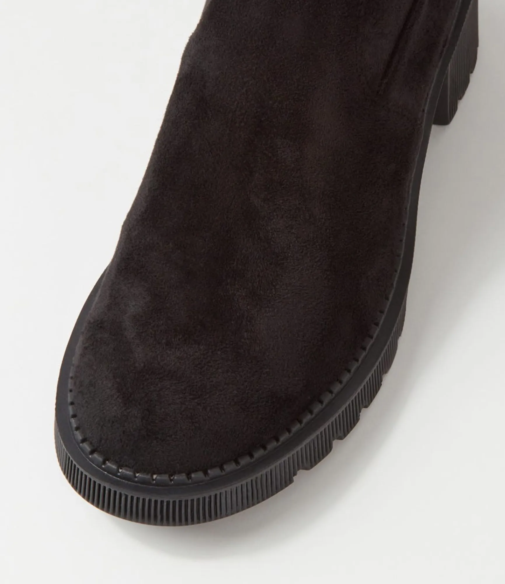 Cheap Midas Shoes Zarah Black Stretch Microsuede Knee High Boots