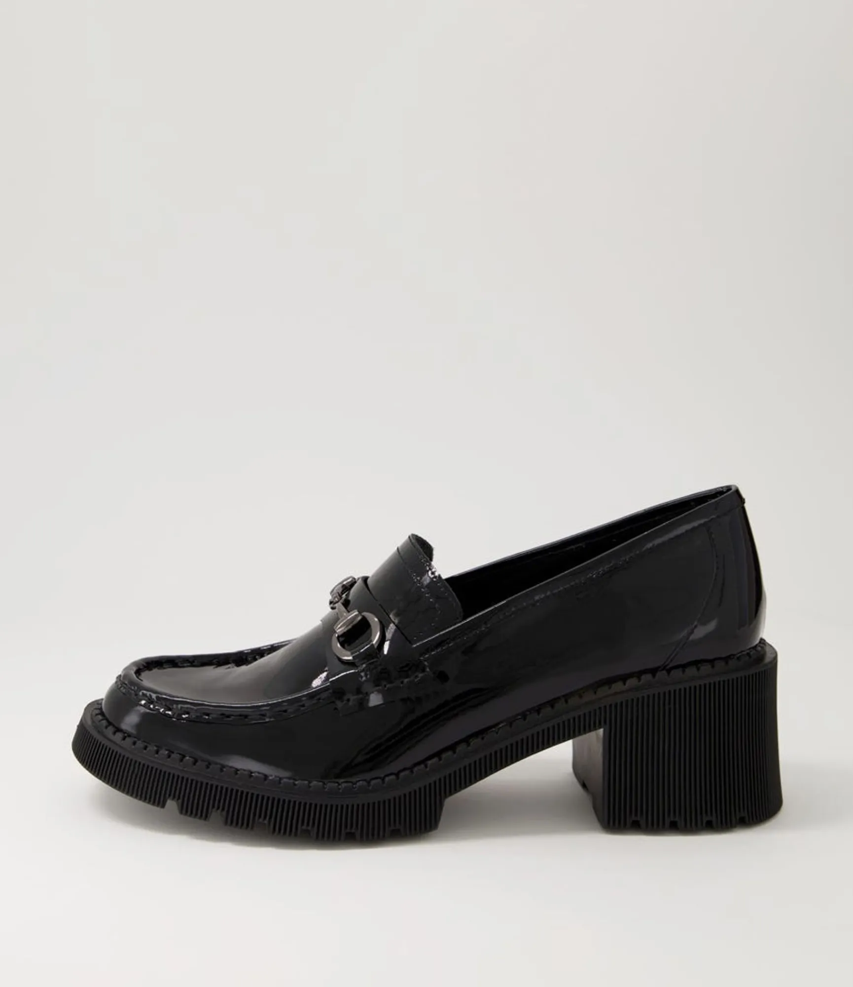 Cheap Midas Shoes Zoei Black Patent Leather Heels