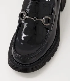 Cheap Midas Shoes Zoei Black Patent Leather Heels