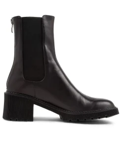 Best Sale Midas Shoes Zorry Black Leather Ankle Boots
